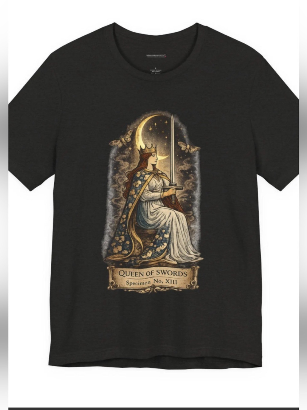 The Queen of Swords tarot tee weird girls society medium